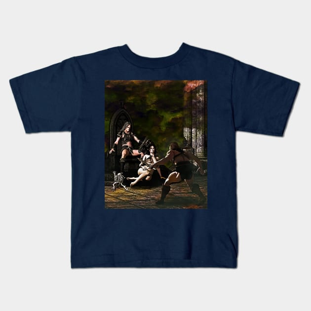 Hall of the Giant King Kids T-Shirt by Sutilmente